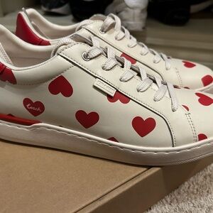 Coach Heart Lace Up Sneakers Shoes